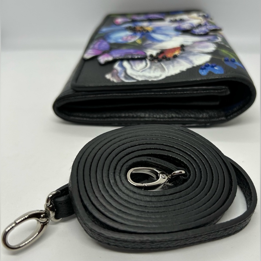 Brighton Noir Jardin Rockmore Convertible Wallet Clutch Crossbody Handbag, EUC. - Picture 3 of 6